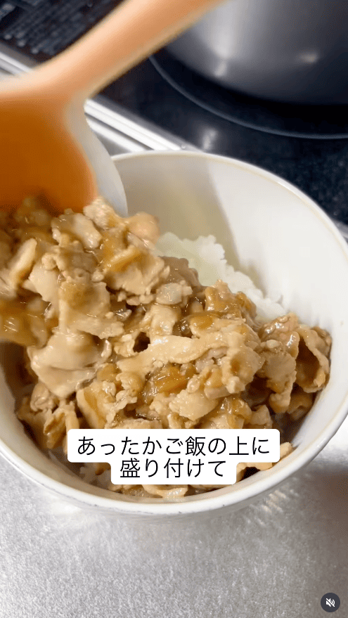 ごはんの上に盛り付け